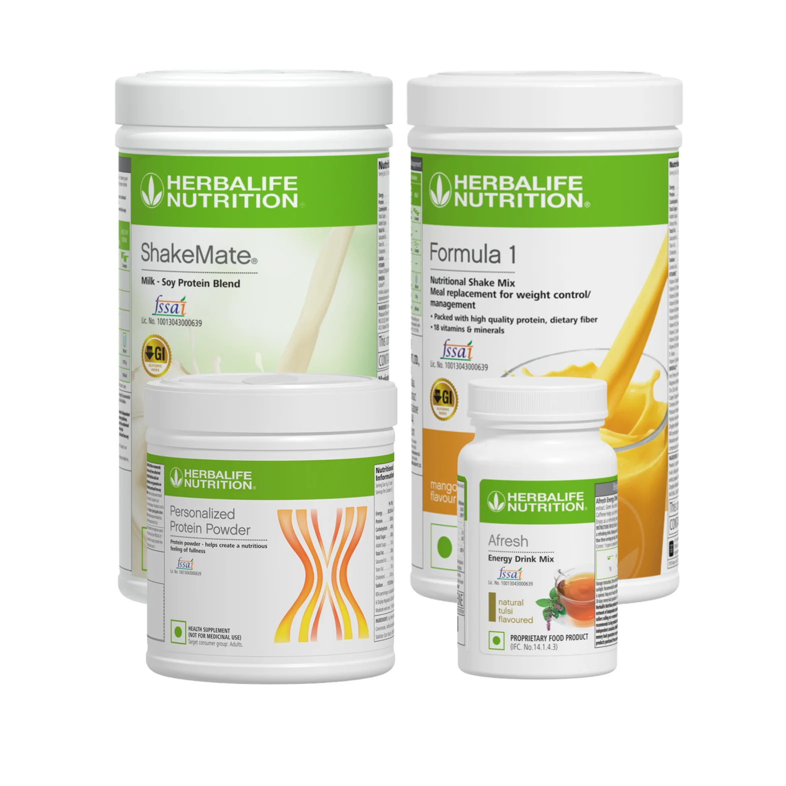 Formula 1 Mango Nutritional Shake, Shakemate, 200g Protein Powder, and Afresh Wellness Pack